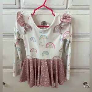 Cheeky Plum Rainbow and Floral Long Sleeve Dress